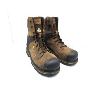 Keen Men's 8 Inch Abitibi II CTCP Waterproof Work Boot Brown Size 12D